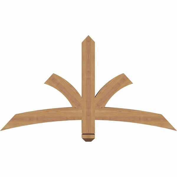 Ekena Millwork Davenport Timber Gable Bracket, Western Red Cedar, 48"W x 26"H x 3 1/2"D x 3 1/2"F, 13/12 Pitch GBW048X26X0404DAV00SWR - main